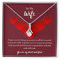 To My Wife - You are My Heart and Soul - Alluring Beauty Necklace