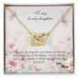 To My Lovely Daughter - Interlocking Hearts Necklace