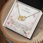 To My Lovely Daughter - Interlocking Hearts Necklace