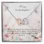 To My Lovely Daughter - Interlocking Hearts Necklace