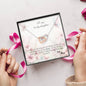 To My Lovely Daughter - Interlocking Hearts Necklace