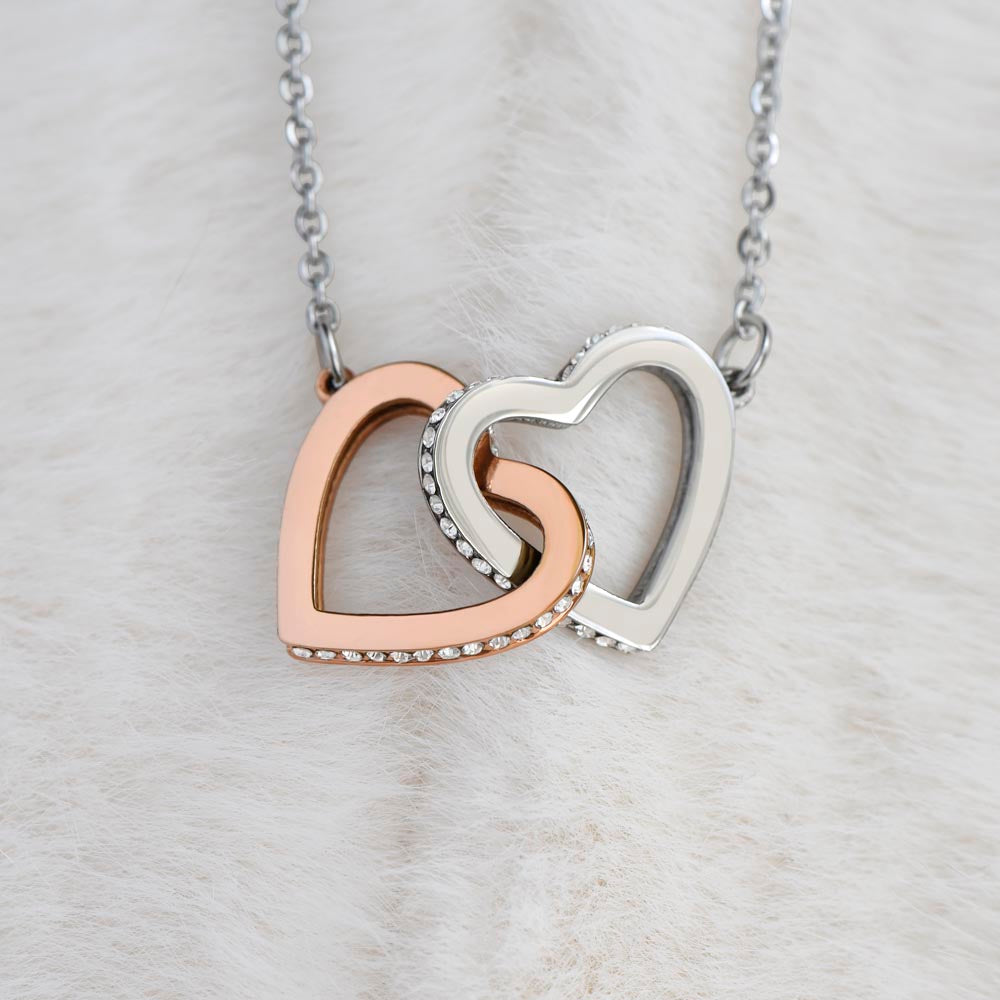 To My Wife - I' love you, always and forever - Interlocking Hearts Necklace
