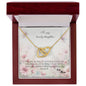 To My Lovely Daughter - Interlocking Hearts Necklace