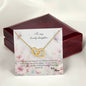 To My Lovely Daughter - Interlocking Hearts Necklace