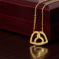 To My Lovely Daughter - Interlocking Hearts Necklace