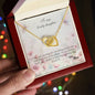 To My Lovely Daughter - Interlocking Hearts Necklace