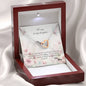 To My Lovely Daughter - Interlocking Hearts Necklace