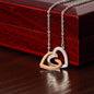 To My Lovely Daughter - Interlocking Hearts Necklace