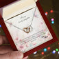 To My Lovely Daughter - Interlocking Hearts Necklace