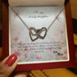 To My Lovely Daughter - Interlocking Hearts Necklace