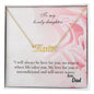 To My Lovely Daughter - Custom Name Necklace