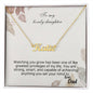 To My Lovely Daughter - Custom Name Necklace