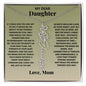 My Dear Daughter - Birth Flower Name Necklace