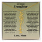 My Dear Daughter - Birth Flower Name Necklace