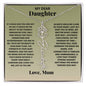 My Dear Daughter - Birth Flower Name Necklace