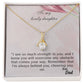 To My Lovely Daughter - Love Dad -Alluring Beauty necklace