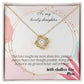 To My Lovely Daughter - Love Knot Necklace