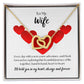 To My Wife - I'll hold you in my heart - Interlocking Hearts Necklace
