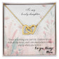 To My Lovely Daughter - Interlocking Hearts Necklace
