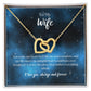 To My Wife - I Love You - Always and Forever - Interlocking Hearts Necklace-