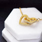 To My Lovely Daughter - Interlocking Hearts Necklace