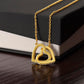 To My Lovely Daughter - Interlocking Hearts Necklace