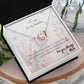 To My Lovely Daughter - Interlocking Hearts Necklace