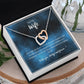 To My Wife - I Love You - Always and Forever - Interlocking Hearts Necklace-