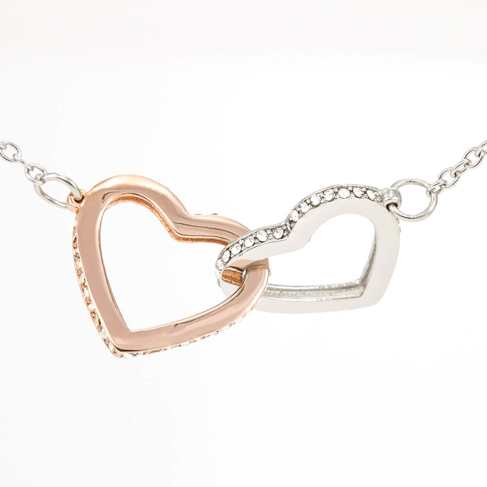 To My Lovely Daughter - Interlocking Hearts Necklace