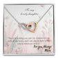 To My Lovely Daughter - Interlocking Hearts Necklace
