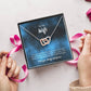 To My Wife - I' love you, always and forever -  Interlocking Hearts Necklace