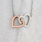 To My Wife -  I' love you, always and forever - Interlocking Hearts Necklace