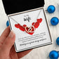 To My Wife - I'll hold you in my heart - Interlocking Hearts Necklace