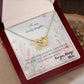 To My Lovely Daughter - Interlocking Hearts Necklace