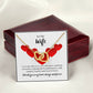 To My Wife - I'll hold you in my heart - Interlocking Hearts Necklace