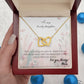 To My Lovely Daughter - Interlocking Hearts Necklace