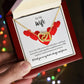 To My Wife - I'll hold you in my heart - Interlocking Hearts Necklace