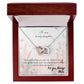To My Lovely Daughter - Interlocking Hearts Necklace