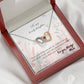 To My Lovely Daughter - Interlocking Hearts Necklace