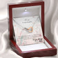 To My Lovely Daughter - Interlocking Hearts Necklace