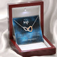 To My Wife - I Love You - Always and Forever - Interlocking Hearts Necklace-