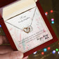 To My Lovely Daughter - Interlocking Hearts Necklace