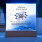 To Our Loving Source of Strength” Acrylic Plaque, Elegant Printed Square Keepsake, Heartfelt Gift for Inspiration and Appreciation