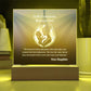 To My Mother - To My Everlasting Beacon of Love -  Acrylic Plaque, Heartfelt Printed Square Keepsake, For Mother's Day or Special Occasion