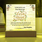 To My Gentle and Wise Protector - My Mother -Acrylic Plaque, Elegant Printed Square Keepsake, Heartfelt Gift of Love and Appreciation, Perfect for Honoring Loved Ones
