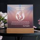 To My Mother - To My Everlasting Beacon of Love -  Acrylic Plaque, Heartfelt Printed Square Keepsake, For Mother's Day or Special Occasion
