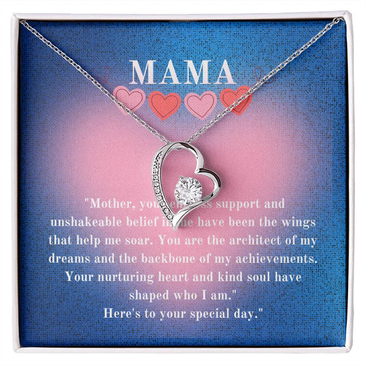 Personalized Forever Love Pendant Necklace, Customizable Message Card – Ideal Gift