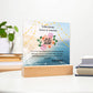 To Our Loving Source of Strength” Acrylic Plaque, Elegant Printed Square Keepsake, Heartfelt Gift for Inspiration and Appreciation