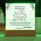 To My Gentle and Wise Protector - My Mother -Acrylic Plaque, Elegant Printed Square Keepsake, Heartfelt Gift of Love and Appreciation, Perfect for Honoring Loved Ones