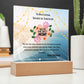 To Our Loving Source of Strength” Acrylic Plaque, Elegant Printed Square Keepsake, Heartfelt Gift for Inspiration and Appreciation